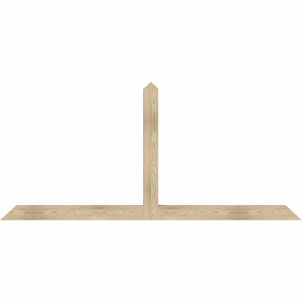 Ekena Millwork Portland Rough Sawn Timber Gable Bracket, Douglas Fir, 84"W x 38"H x 4"D x 4"F, 11/12 Pitch GBW084X38X0404POR00RDF - main